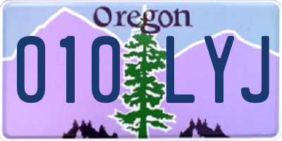 OR license plate 010LYJ