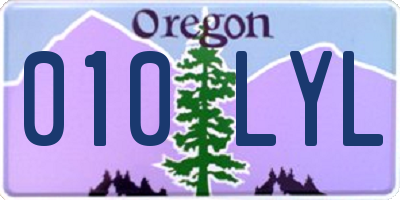 OR license plate 010LYL