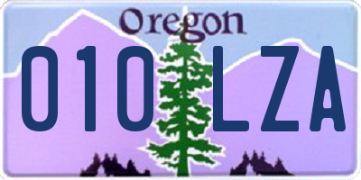 OR license plate 010LZA