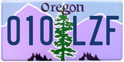 OR license plate 010LZF