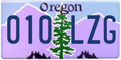 OR license plate 010LZG