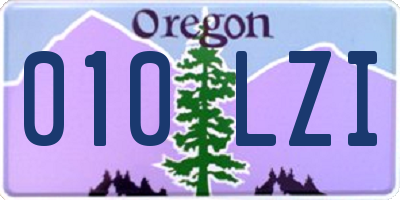 OR license plate 010LZI