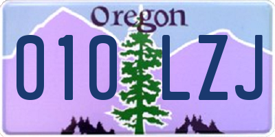 OR license plate 010LZJ