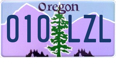 OR license plate 010LZL