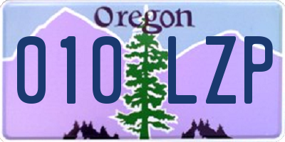 OR license plate 010LZP