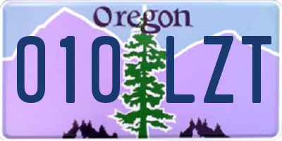 OR license plate 010LZT