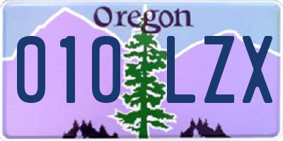 OR license plate 010LZX