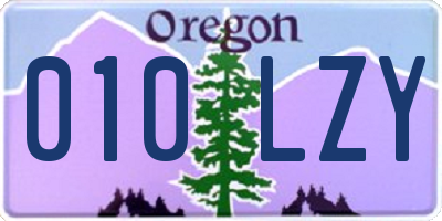 OR license plate 010LZY