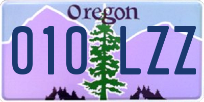 OR license plate 010LZZ