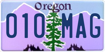 OR license plate 010MAG