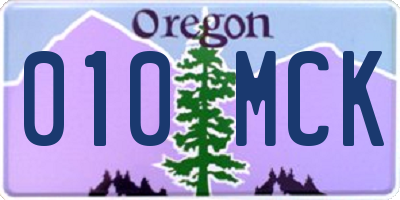 OR license plate 010MCK