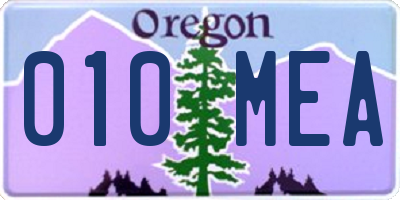 OR license plate 010MEA