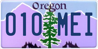 OR license plate 010MEI