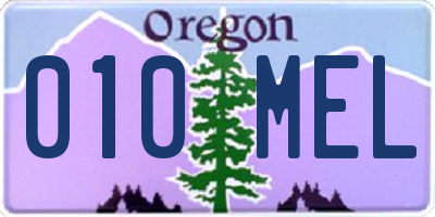 OR license plate 010MEL