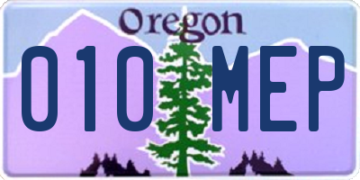 OR license plate 010MEP