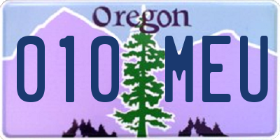 OR license plate 010MEU