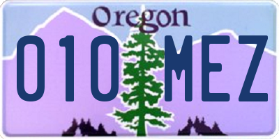 OR license plate 010MEZ