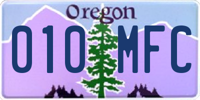 OR license plate 010MFC