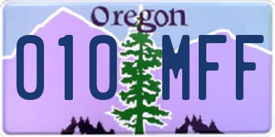 OR license plate 010MFF