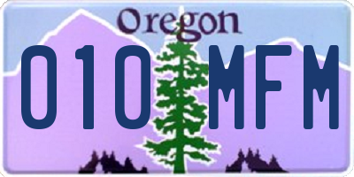 OR license plate 010MFM