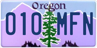 OR license plate 010MFN