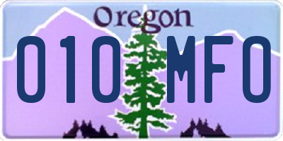 OR license plate 010MFO