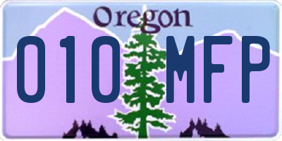 OR license plate 010MFP