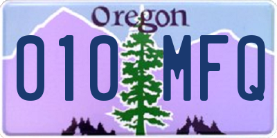 OR license plate 010MFQ