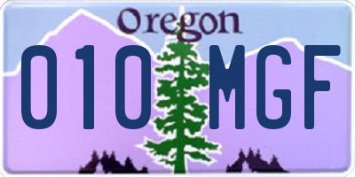 OR license plate 010MGF