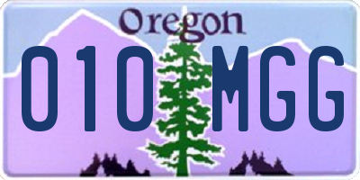 OR license plate 010MGG