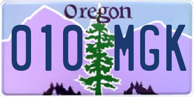 OR license plate 010MGK