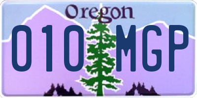 OR license plate 010MGP