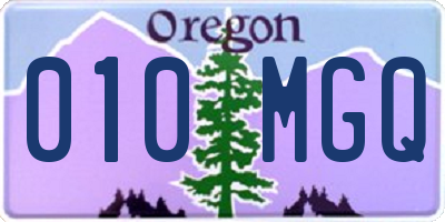 OR license plate 010MGQ