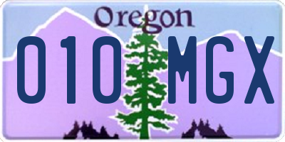 OR license plate 010MGX