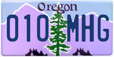 OR license plate 010MHG