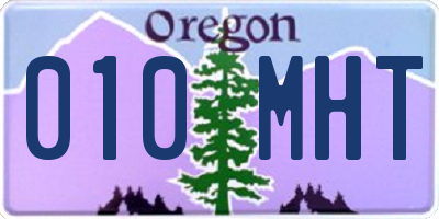 OR license plate 010MHT