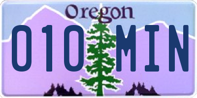 OR license plate 010MIN
