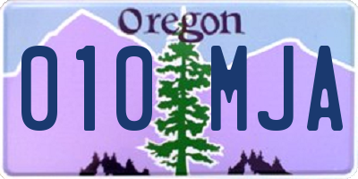 OR license plate 010MJA