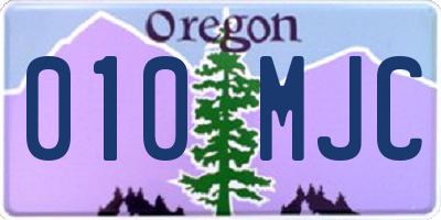OR license plate 010MJC