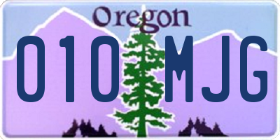 OR license plate 010MJG