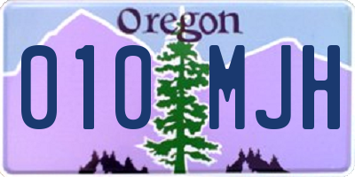 OR license plate 010MJH