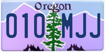 OR license plate 010MJJ