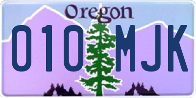 OR license plate 010MJK