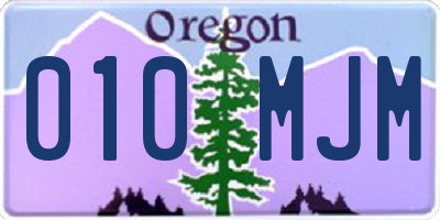 OR license plate 010MJM