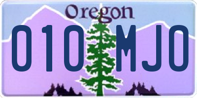 OR license plate 010MJO