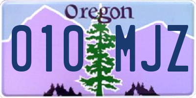 OR license plate 010MJZ