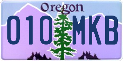 OR license plate 010MKB