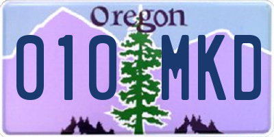 OR license plate 010MKD
