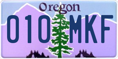 OR license plate 010MKF