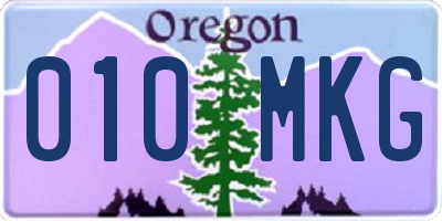 OR license plate 010MKG